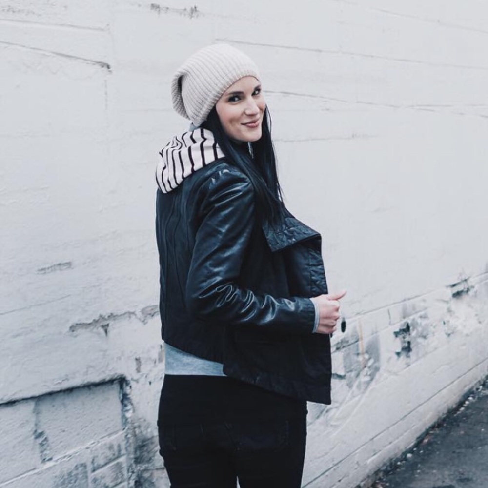 Q40 Asymmetrical Black Weathered Leather Jacket